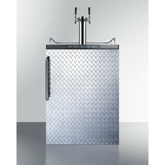 Summit 24" Wide Beer Dispenser with 1 Half-Barrel Capacity, Digital Thermostat, Automatic Defrost, Dual Tap Kit, Built-In Kegerator (Panel Not Included) - SBC635MBI
