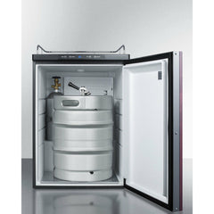 Summit 24" Wide Built-In Kegerator, Beer Dispenser with 5.6 cu. ft. Capacity, Deep Chill Function, Digital Thermostat, Automatic Defrost(Panel Not Included) - SBC635MBINK