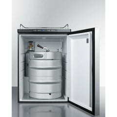 Summit 24" Wide Built-In Kegerator, Beer Dispenser with 5.6 cu. ft. Capacity, Deep Chill Function, Digital Thermostat, Automatic Defrost(Panel Not Included) - SBC635MBINK