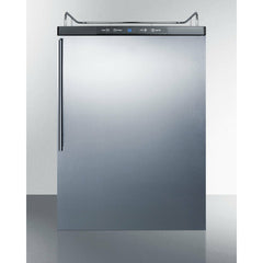 Summit 24" Wide Built-In Kegerator, Beer Dispenser with 5.6 cu. ft. Capacity, Deep Chill Function, Digital Thermostat, Automatic Defrost(Panel Not Included) - SBC635MBINK