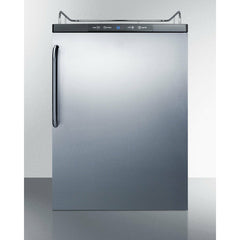 Summit 24" Wide Built-In Kegerator, Beer Dispenser with 5.6 cu. ft. Capacity, Deep Chill Function, Digital Thermostat, Automatic Defrost(Panel Not Included) - SBC635MBINK