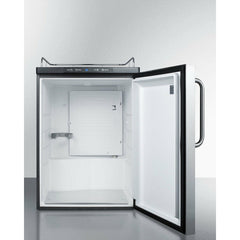 Summit 24" Wide Built-In Kegerator, Beer Dispenser with 5.6 cu. ft. Capacity, Deep Chill Function, Digital Thermostat, Automatic Defrost(Panel Not Included) - SBC635MBINK