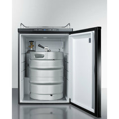 Summit 24" Wide Built-In Kegerator, Beer Dispenser with 5.6 cu. ft. Capacity, Deep Chill Function, Digital Thermostat, Automatic Defrost(Panel Not Included) - SBC635MBINK