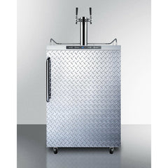 Summit 24" Wide Outdoor Kegerator with 1 Half-Barrel Capacity, Digital Thermostat, Automatic Defrost, Dual Tap Kit - SBC635MOS