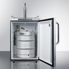Summit 24" Wide Outdoor Kegerator  Beer Dispenser with 1 Half-Barrel Capacity, Digital Thermostat, Automatic Defrost - SBC635MOS