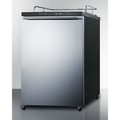 Summit 24" Wide Built-In Kegerator, Beer Dispenser with 5.6 cu. ft. Capacity, Deep Chill Function, Digital Thermostat, Automatic Defrost(Panel Not Included) - SBC635MBINK
