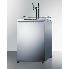 Summit 24" Wide Outdoor Kegerator with 1 Half-Barrel Capacity, Digital Thermostat, Automatic Defrost, Dual Tap Kit - SBC635MOS