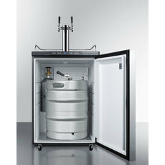 Summit 24" Commercial Freestanding Beer Dispenser with Dual Tap System, Wide Kegerator - SBC635M7