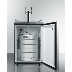 Summit 24" Wide Built-In Kegerator,  Beer Dispenser with 5.6 cu. ft. Capacity, Deep Chill Function, Digital Thermostat, Automatic Defrost - SBC635MBI