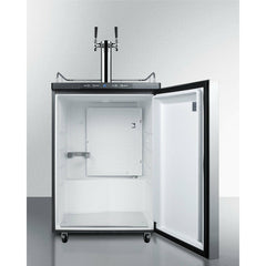 Summit 24" Beer Dispenser, Auto Defrost with Dual Tap System Wide Built-In Kegerator - SBC635MBI7