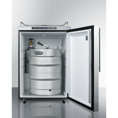 Summit 24" Wide Outdoor Kegerator with 5.6 cu. ft. Capacity, Automatic Defrost, Digital Thermostat - SBC635MOS7NK