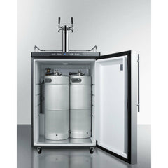 Summit 24" Commercial Freestanding Beer Dispenser with Dual Tap System, Wide Kegerator - SBC635M7