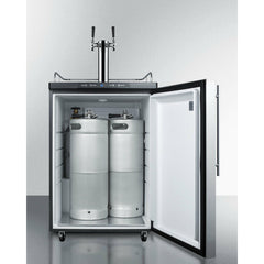 Summit 24" Wide Built-In Kegerator,  Beer Dispenser with 5.6 cu. ft. Capacity, Deep Chill Function, Digital Thermostat, Automatic Defrost - SBC635MBI