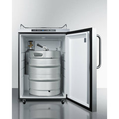 Summit 24" Wide Outdoor Kegerator with 5.6 cu. ft. Capacity, Automatic Defrost, Digital Thermostat - SBC635MOS7NK