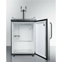 Summit 24" Commercial Freestanding Beer Dispenser with Dual Tap System, Wide Kegerator - SBC635M7