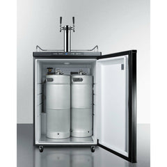 Summit 24" Beer Dispenser, Auto Defrost with Dual Tap System Wide Built-In Kegerator - SBC635MBI7