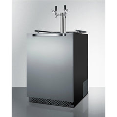 Summit 24" Wide Built-In Outdoor Kegerator with TapLocks,  6.04 cu. ft. Capacity, Commercially Approved, Weatherproof Design, Complete Tap Kit, - SBC696OST