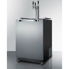 Summit 24" Wide Built-In Outdoor Kegerator with 6.04 cu. ft. Capacity, Commercially Approved, Weatherproof Design, Complete Tap Kit, Digital Thermostat - SBC696OS