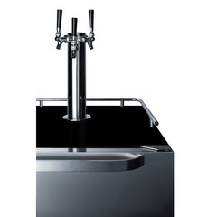 Summit 24" Wide Built-In Outdoor Kegerator with 6.04 cu. ft. Capacity, Commercially Approved, Weatherproof Design, Complete Tap Kit, Digital Thermostat - SBC696OS
