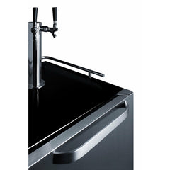 Summit 24" Wide Built-In Outdoor Kegerator with 6.04 cu. ft. Capacity, Commercially Approved, Weatherproof Design, Complete Tap Kit, Digital Thermostat - SBC696OS