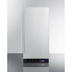 Summit 15" Built-In All-Freezer with 2.45 cu. ft. Capacity, Factory-Installed Lock, Adjustable Chrome Shelves, Frost-Free, Fingerprint Resistant, Digital Display - SCFF1533B