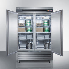 Summit 56" Reach-In Freezer with 49 cu. ft. Capacity, Forced Air Cooling, Automatic Defrost, Open Door Alarm - SCFF497