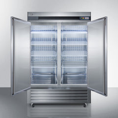 Summit 56" Reach-In Freezer with 49 cu. ft. Capacity, Forced Air Cooling, Automatic Defrost, Open Door Alarm - SCFF497