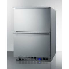 Summit 24" Outdoor 2-Drawer All-Freezer with 3.4 cu. ft. Capacity, Automatic Defrost, Wire Storage Basket, 2 Adjustable Dividers - SPFF51OS2D