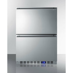 Summit 24" Outdoor 2-Drawer All-Freezer with 3.4 cu. ft. Capacity, Automatic Defrost, Wire Storage Basket, 2 Adjustable Dividers - SPFF51OS2D