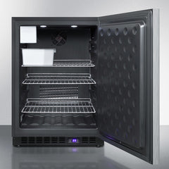 Summit 24" Wide Outdoor All-Freezer With Icemaker with 4.72 cu.ft. Capacity, Right Hinge, Frost Free Defrost, Ice Maker, Digital Thermostat, Factory Installed Lock - SPFF51OSSS