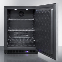Summit 24" Wide Built-In All-Freezer with Adjustable Chrome Shelves, Door/Temperature Alarms, Temperature Memory Function - SCFF53BXCSS