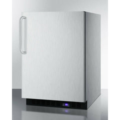 Summit 24" Wide Built-In All-Freezer with Adjustable Chrome Shelves, Door/Temperature Alarms, Temperature Memory Function - SCFF53BXCSS