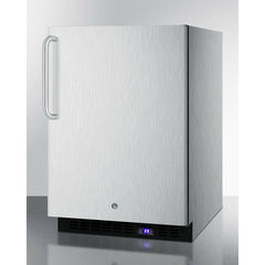 Summit 24" Wide Outdoor All-Freezer With Icemaker (Panel Not Included) with 4.72 cu.ft. Capacity, Right Hinge, Frost Free Defrost, Ice Maker, Digital Thermostat, Factory Installed Lock - SPFF51OS