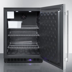 Summit 24" Wide Outdoor All-Freezer With Icemaker (Panel Not Included) with 4.72 cu.ft. Capacity, Right Hinge, Frost Free Defrost, Ice Maker, Digital Thermostat, Factory Installed Lock - SPFF51OS
