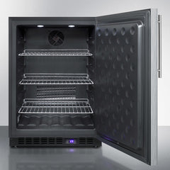 Summit 24" Wide Outdoor All-Freezer with 4.72 cu.ft. Capacity, Right Hinge, Frost Free Defrost, Digital Thermostat, Factory Installed Lock, CFC Free - SPFF51OSSS