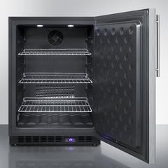 Summit 24" Wide Outdoor All-Freezer with 4.72 cu.ft. Capacity, Right Hinge, Frost Free Defrost, Frost-Free Operation, Digital Thermostat - SPFF51OSCSSHV
