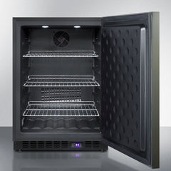 Summit 24" Wide Built-In All-Freezer with High-Temperature Alarm, Adjustable Chrome Shelves, Temperature Memory Function, Frost-Free, Open Door Alarm, Built-In Capable, Professional Handle, Fingerprint Resistant -  SCFF53BX
