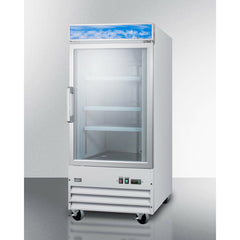 Summit 27" Wide Upright All-Freezer with 9 cu. ft. Capacity, Digital Thermostat, Self-Closing Door, Casters, Professional Handle - SCFU1211
