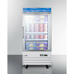 Summit 27" Wide Upright All-Freezer with 9 cu. ft. Capacity, Digital Thermostat, Self-Closing Door, Casters, Professional Handle - SCFU1211