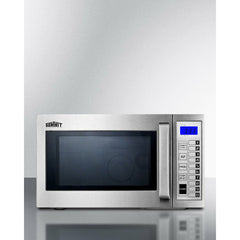 Summit 20" Microwave 0.9 cu. ft.with 1,000 Cooking Watts, Variable Power Levels, Digital Keypad and Stainless Steel Interior/Exterior - SCM1000SS