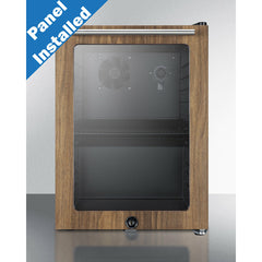 Summit 14" Compact Glass Door Beverage Center With Wood Trim - SCR114LWP1