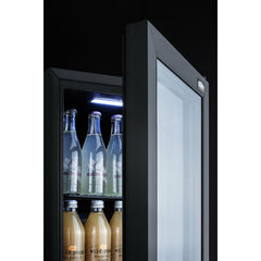 Summit 14" Compact Beverage Center with 0.85 Cu. Ft. (24L) Capacity, Double Pane Glass Door - SCR114L