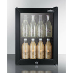 Summit 14" Compact Beverage Center with 0.85 Cu. Ft. (24L) Capacity, Double Pane Glass Door - SCR114L