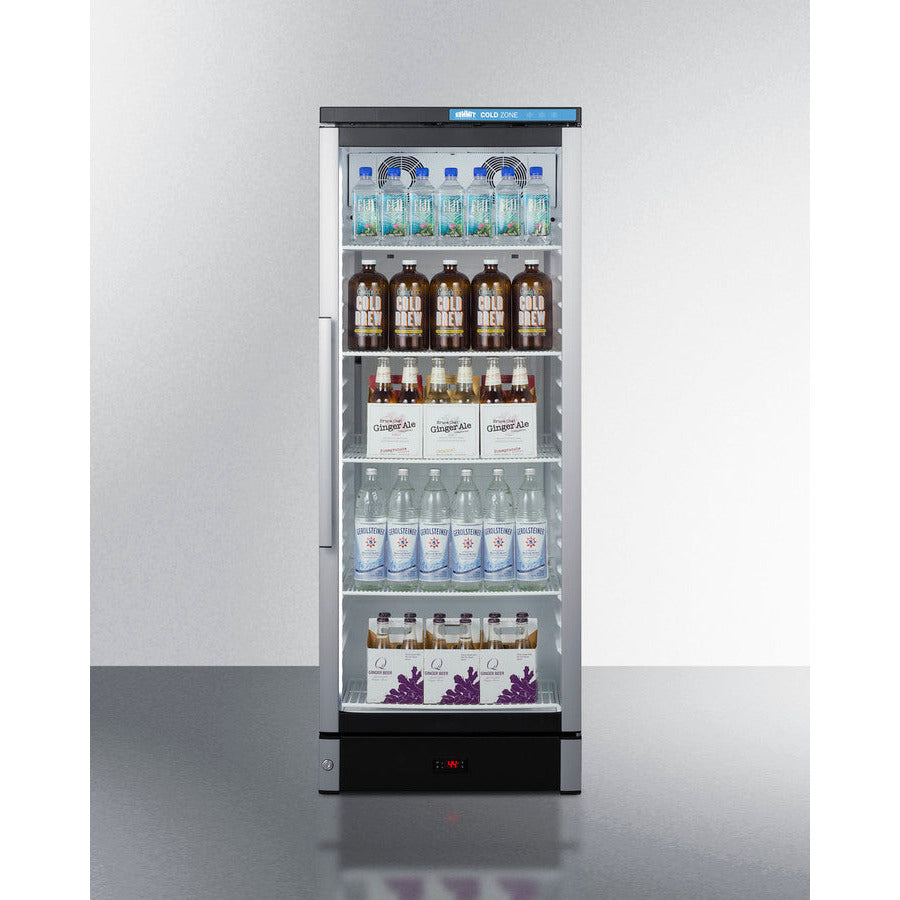 Summit 24" Wide Beverage Center with 9.9 cu. ft. Capacity Lock, 4 Shelves , Factory Installed Lock, CFC Free, Commercially Approved, Automatic Defrost - SCR1154