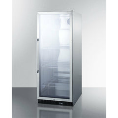 Summit 24" Wide Beverage Center with Adjustable Chrome Shelves, Automatic Defrost, Door Alarm, Recessed LED Lighting - SCR1156