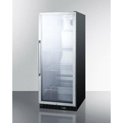 Summit 24" Wide Beverage Center with Adjustable Chrome Shelves, Automatic Defrost, Door Alarm, Recessed LED Lighting - SCR1156