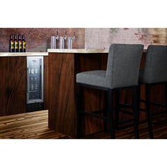 Summit 12" Wide Beverage Center with Glass Door, Factory Installed Lock, Adjustable Chrome Shelving, Digital Thermostat and Display - SCR1225B