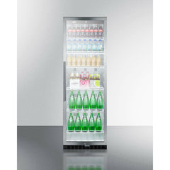 Summit 24" Wide Beverage Center with 12.6 cu. ft. Capacity Lock, 6 Shelves , Digital Thermostat, Factory Installed Lock - SCR1400W