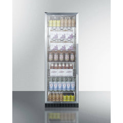 Summit 24" Wide Beverage Center with 12.6 Cu. Ft. Capacity, Stainless Steel Interior, Digital Thermostat, LED Lighting - SCR1401