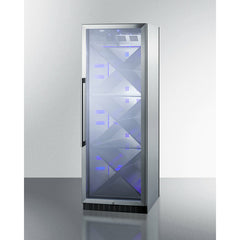 Summit 24" Wide Single Zone Commercial Wine Cellar with 12.6 Cu. Ft. Capacity, Diamond Style Wine Racks, Double-Pane Tempered Glass Door - SCR1401